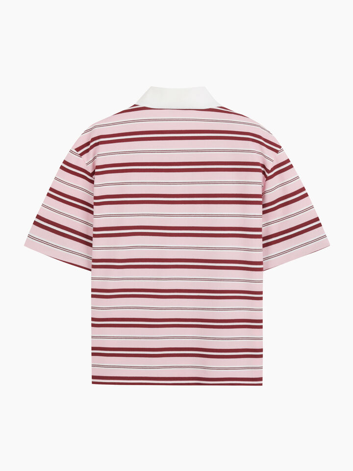 Pink striped polo - null - Pink | Sisley K image number 2